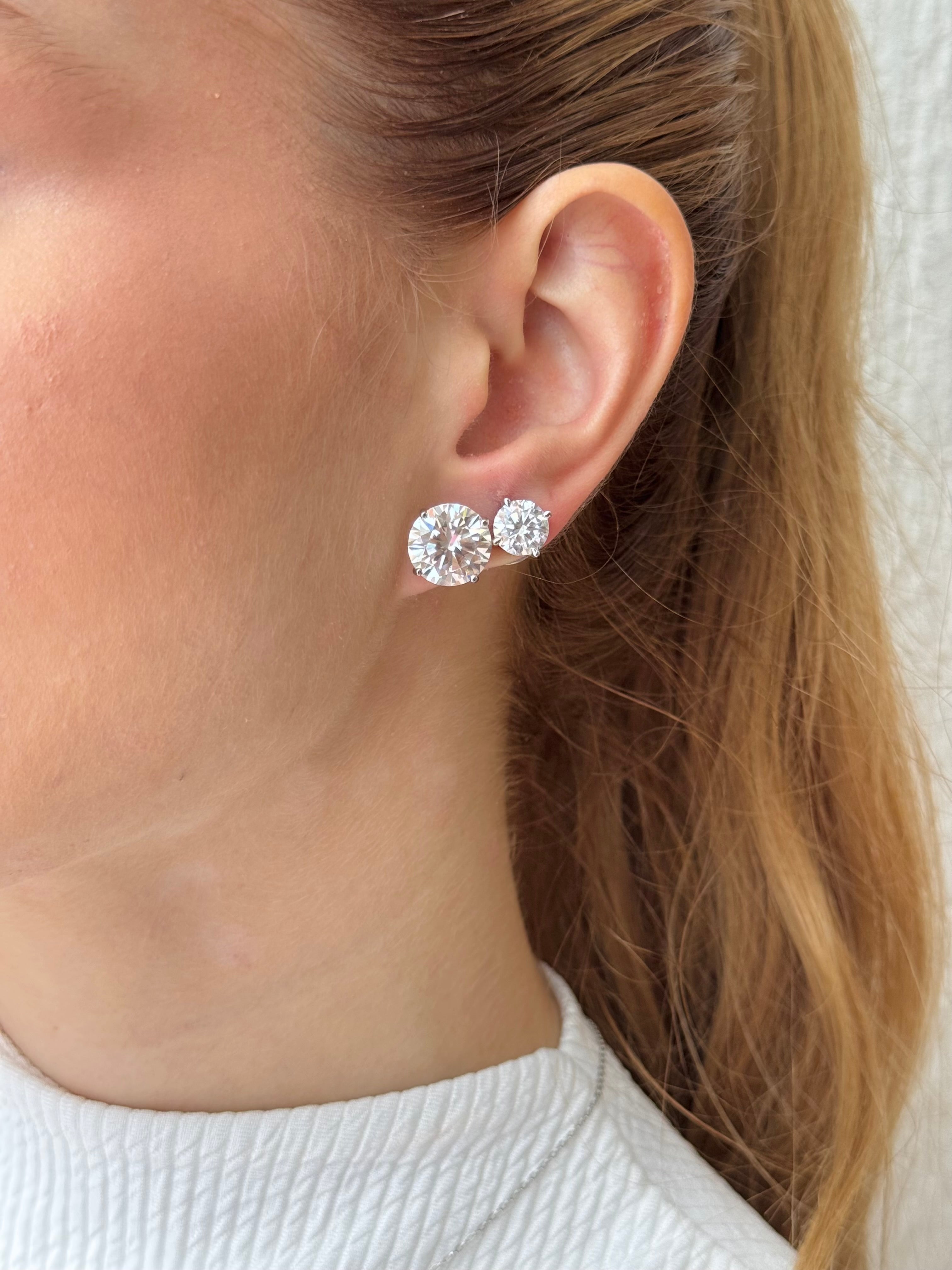 BRINCO MOISSANITE SOLITARIO 12 MM PRATA 925 87 S
