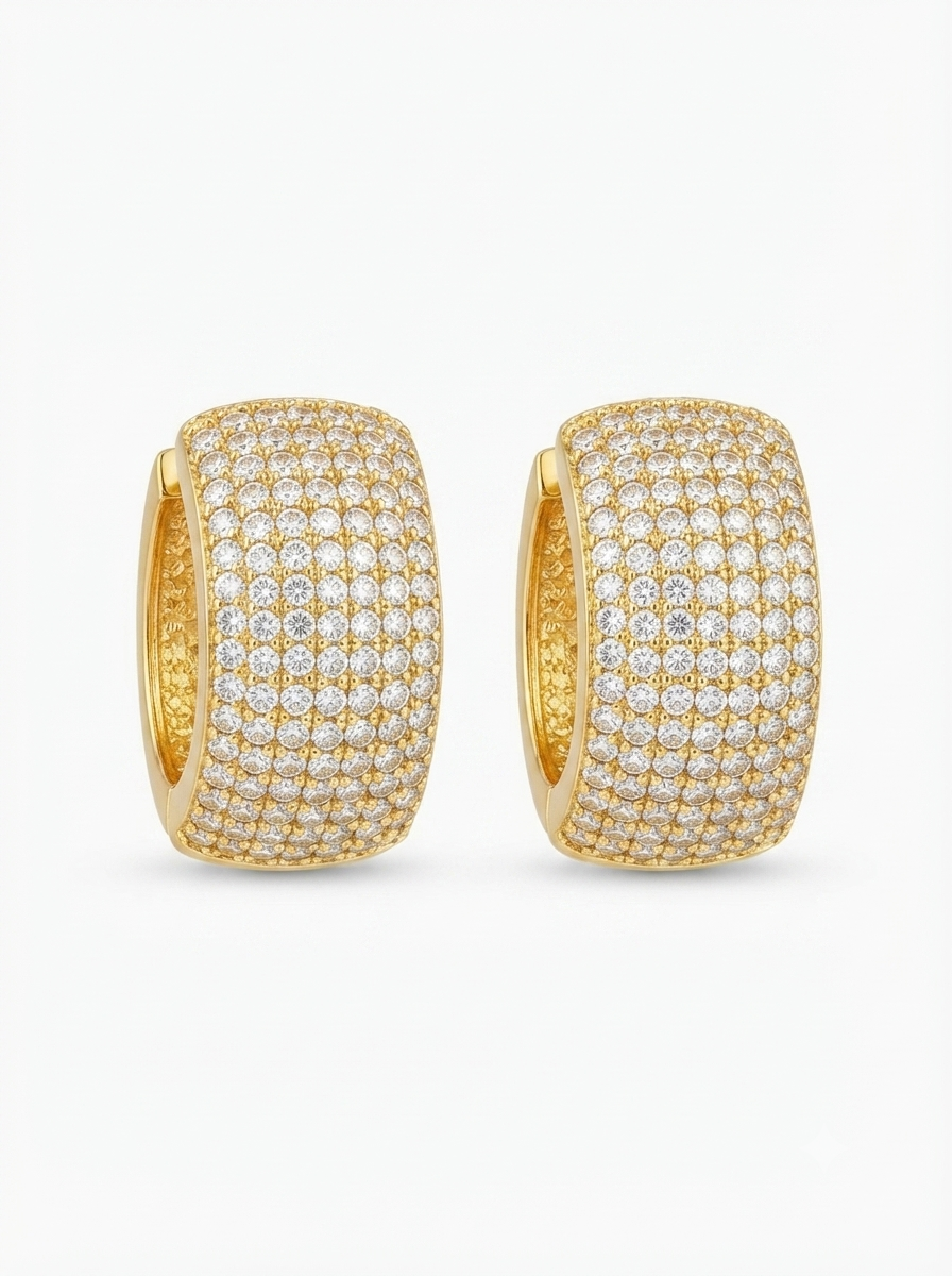 ARGOLA GG CRAVEJADA BANHO OURO 18K