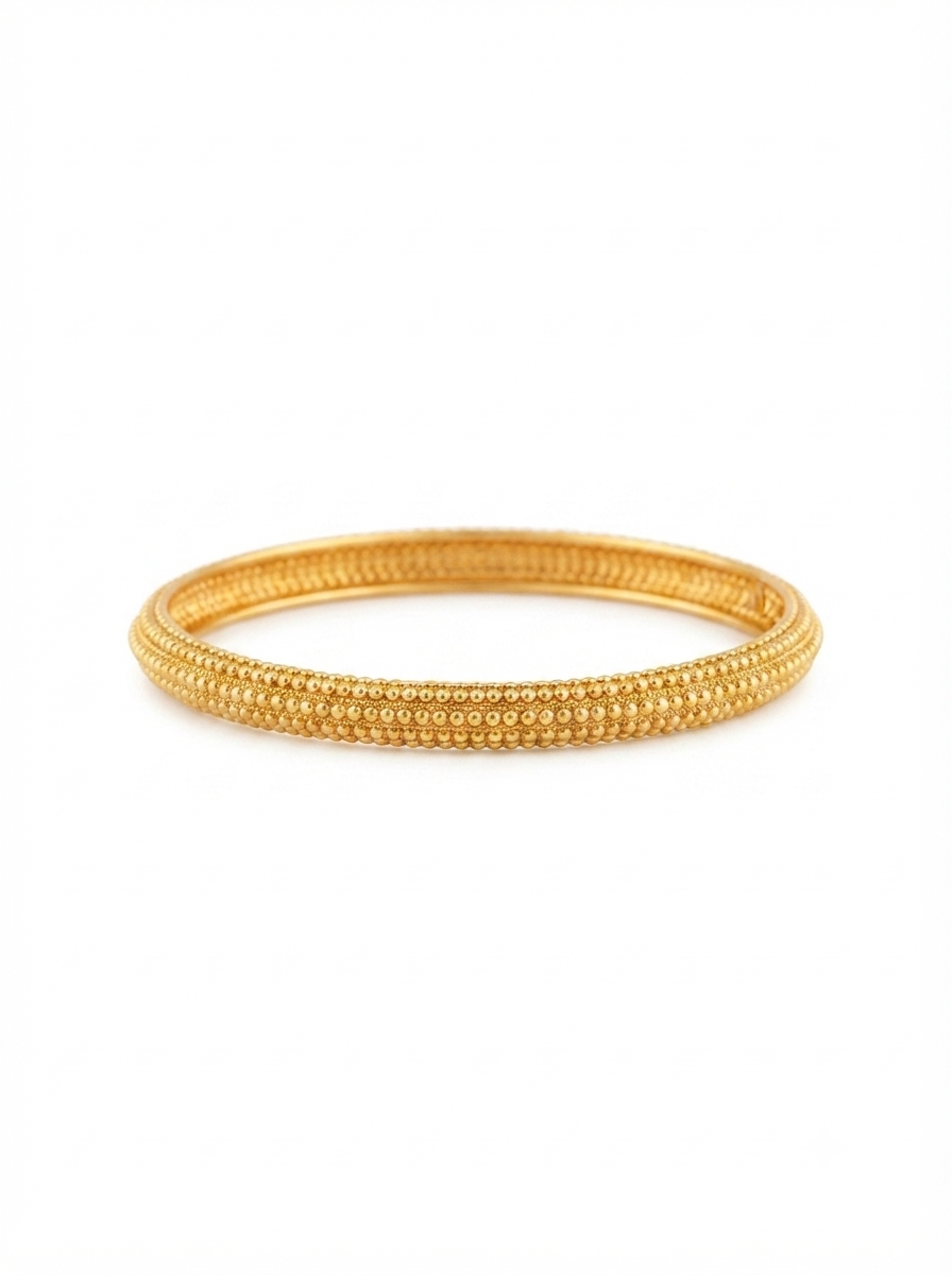 BRACELETE LISO COM ESFERAS BANHO OURO 18K