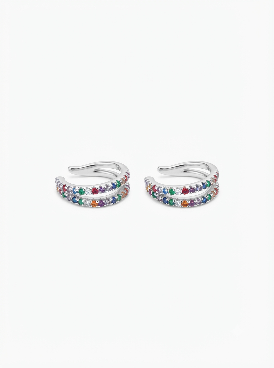 PIERCING FAKE RAINBOW PRATA 925 823734