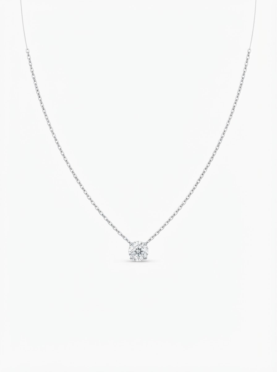 COLAR MOISSANITE ILLUSION 2.5 PRATA 925 48 S