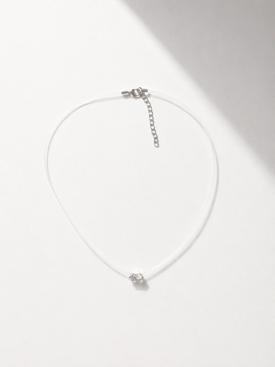 COLAR MOISSANITE SILICONE NAVETE 5/10MM PRATA 925 136 S