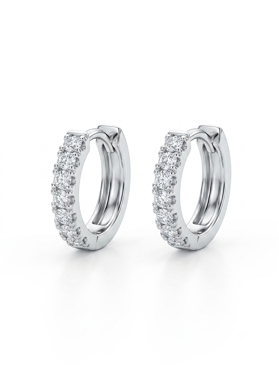 BRINCO ARGOLA 13 MM QUADRADO BAGUETE PRATA 925 836303