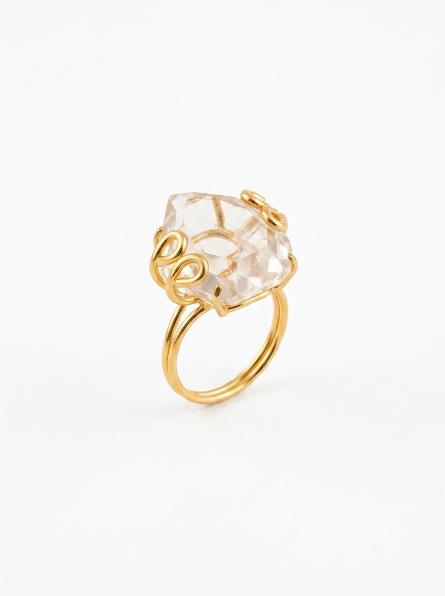 ANEL BOMB CRYSTAL BANHO OURO 18K ARO:GG