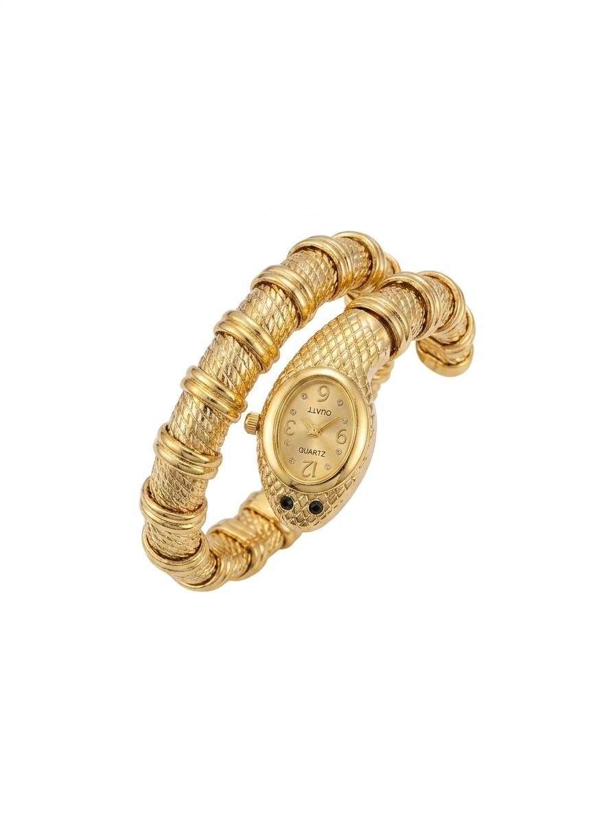 RELOGIO SERPENTE ARTICULADO BANHO OURO 18K