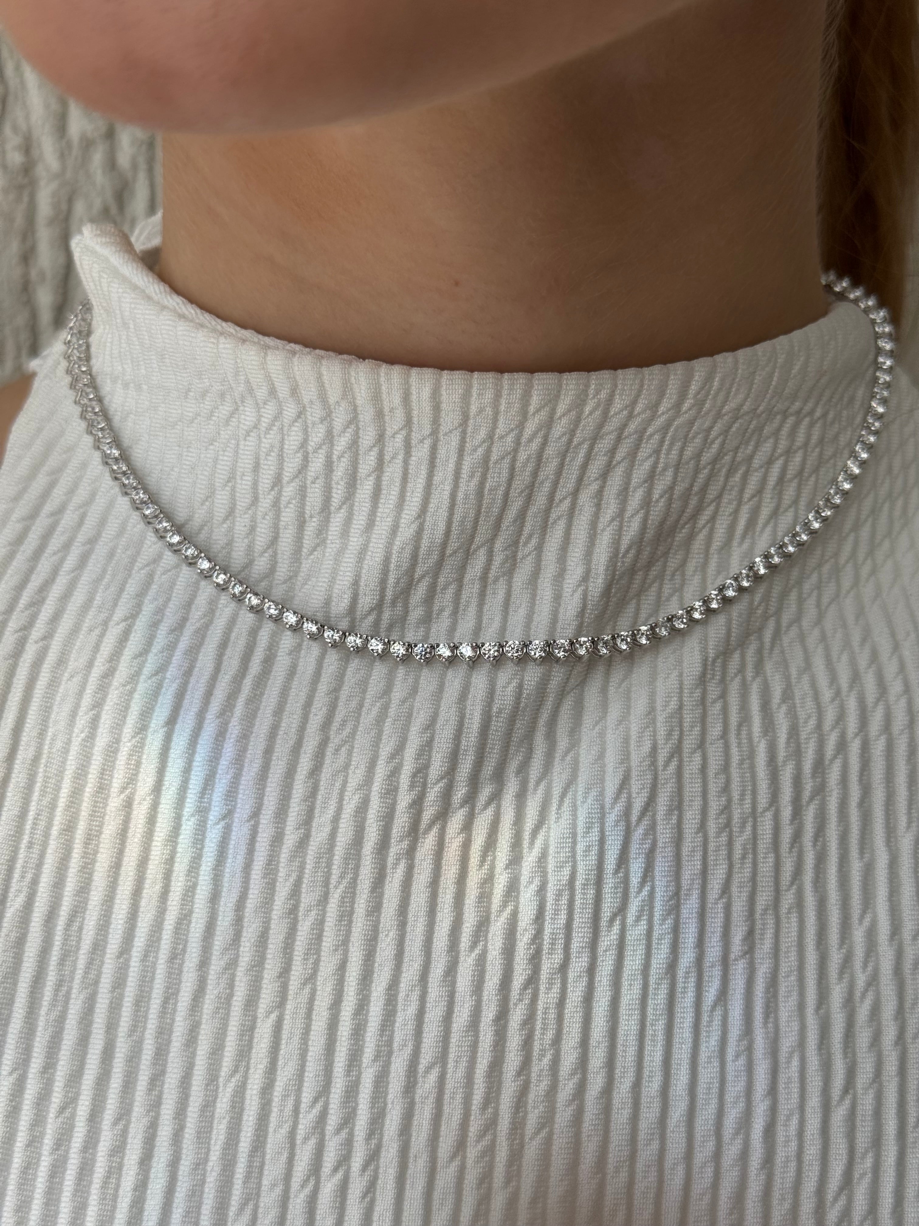 COLAR RIVIERA 2.5 MM 3 GARRAS 38CM PRATA 925 3193 S