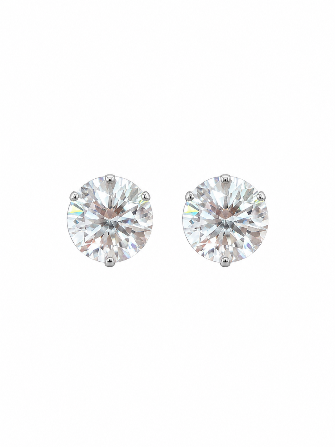 BRINCO MOISSANITE SOLITARIO  12 MM PRATA 925 87 S