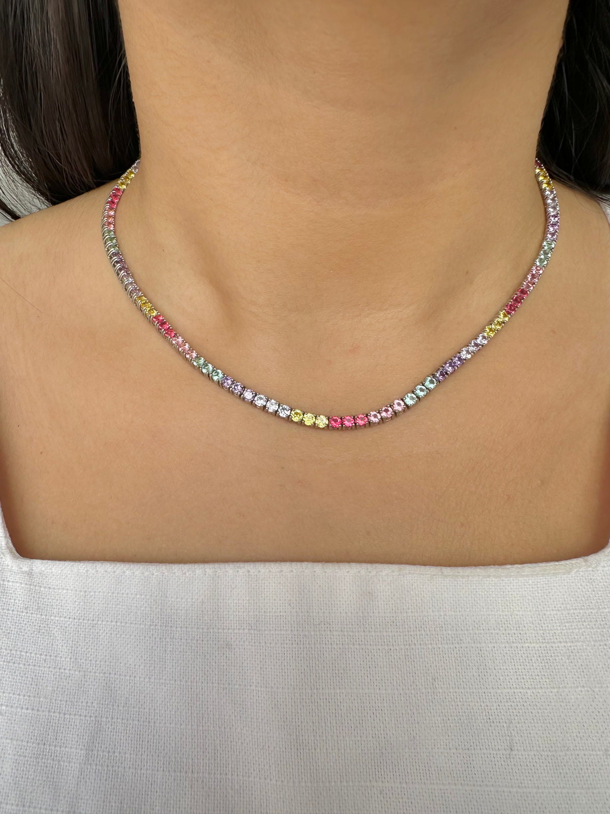 COLAR RIVIERA 4 GARRAS RAINBOW PRATA 925 814137