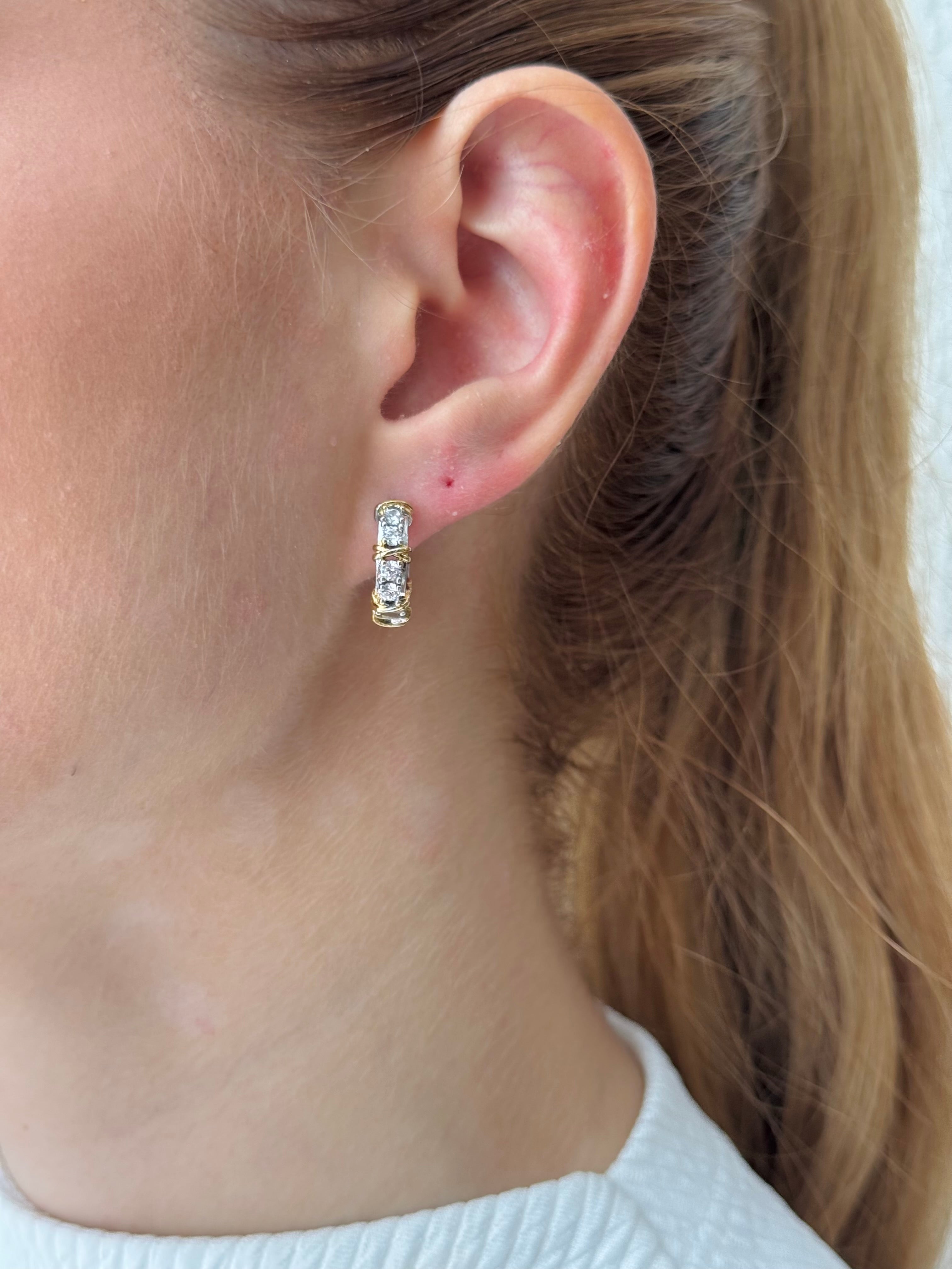 BRINCO ARGOLA CRISTAIS BICOLOR P