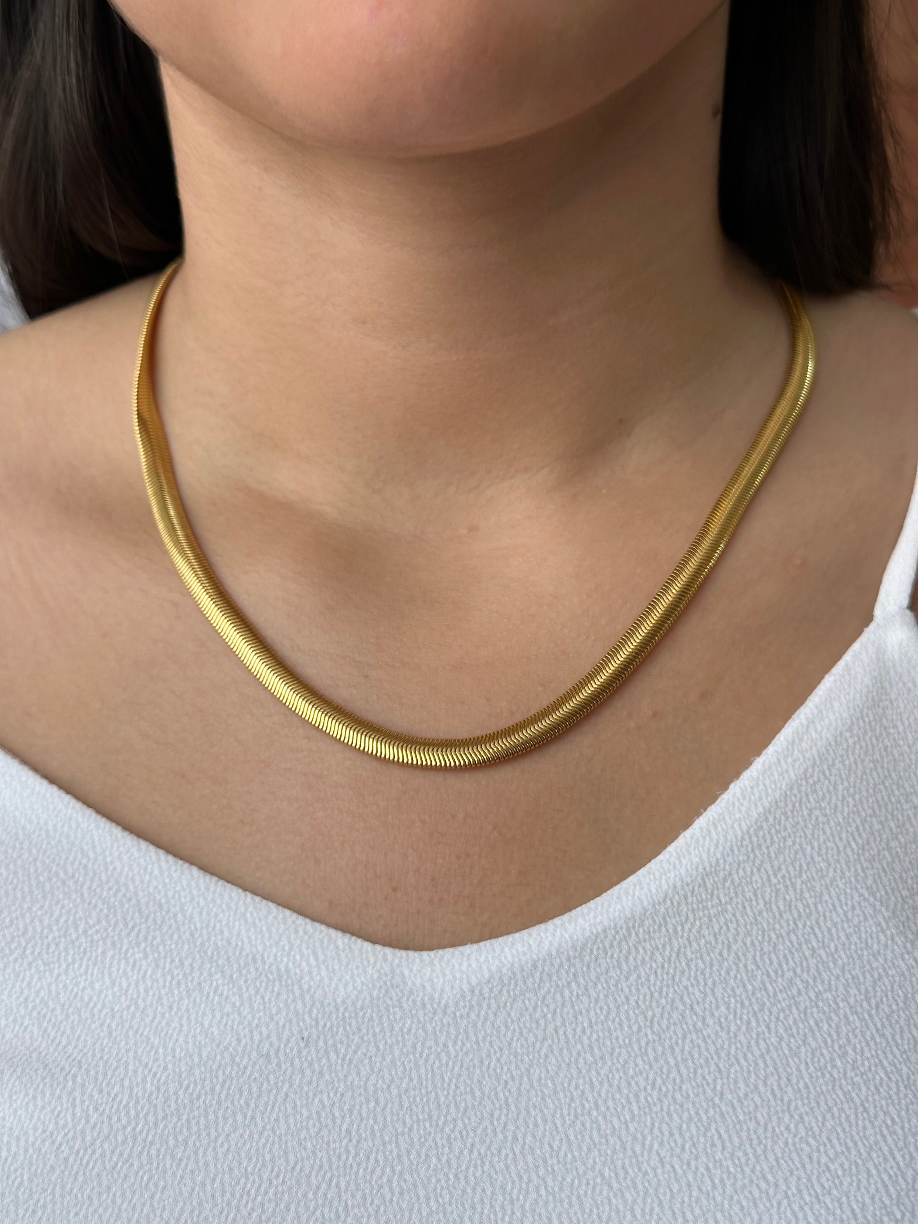 COLAR MALEAVEL 40CM C/ 5CM EXTENSOR BANHO OURO 18K