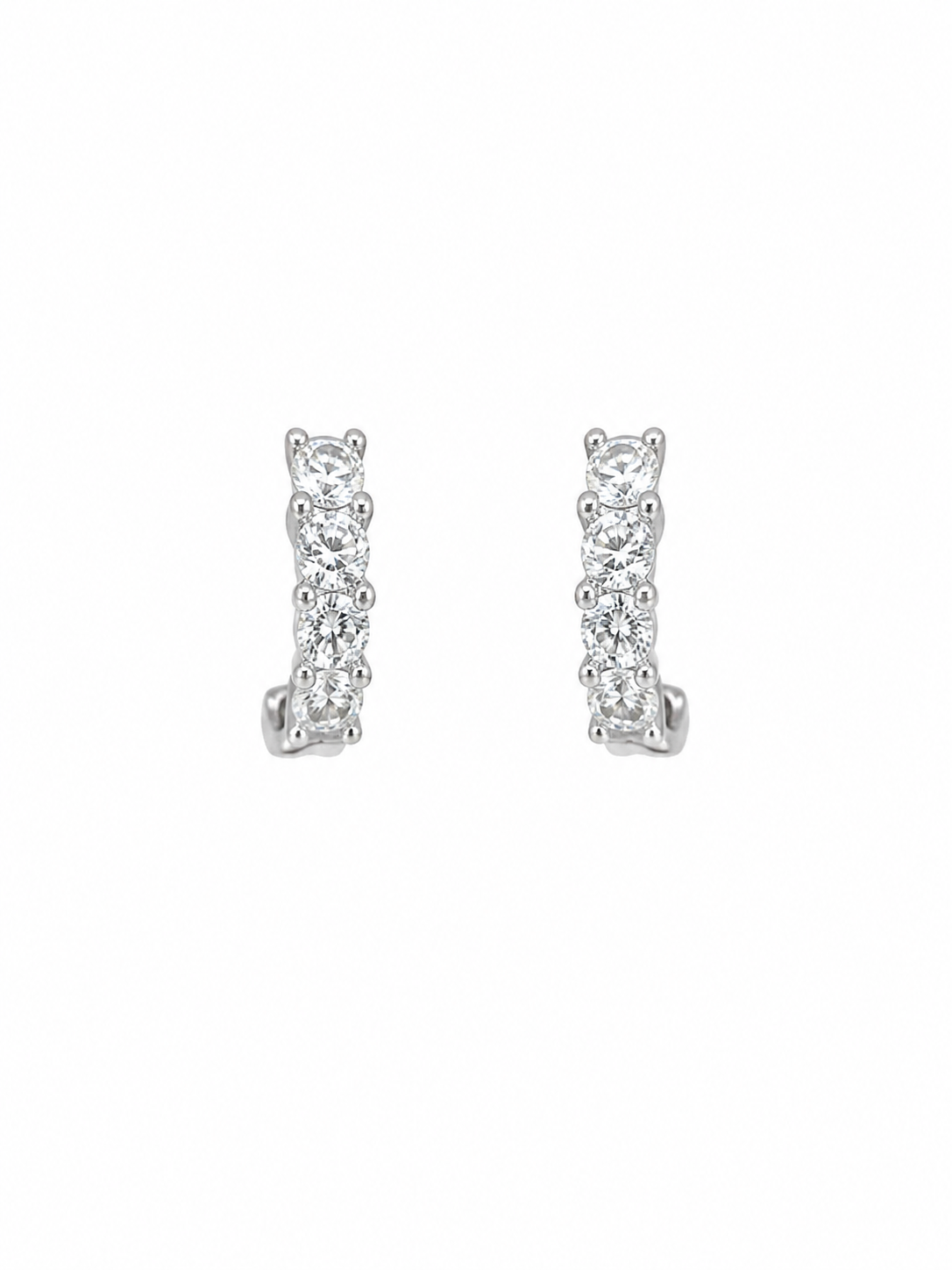 BRINCO ARGOLA 13 MM QUADRADO BAGUETE PRATA 925 836303