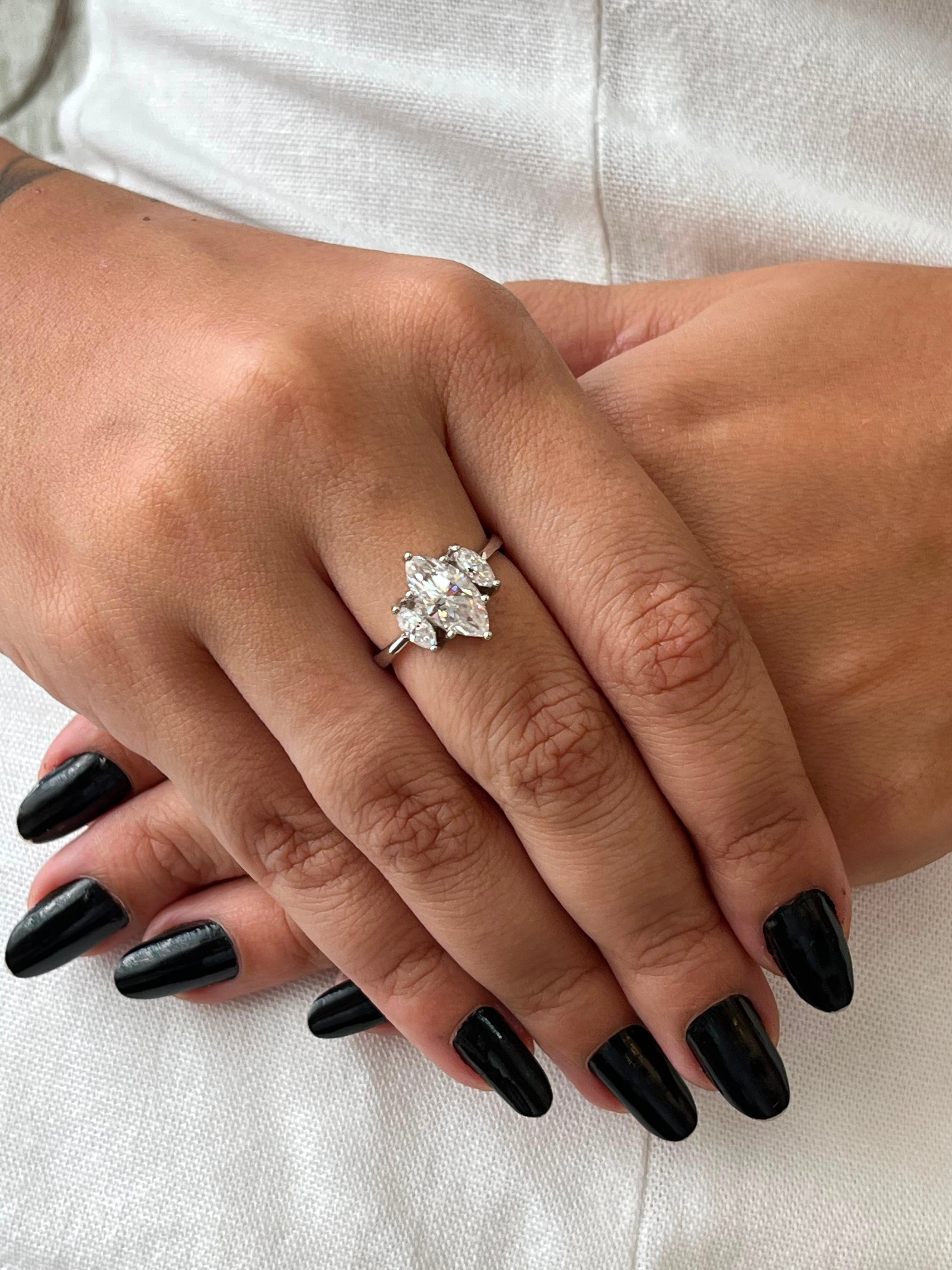 ANEL MOISSANITE 3 NAVETES PRATA 925 124 S ARO: M