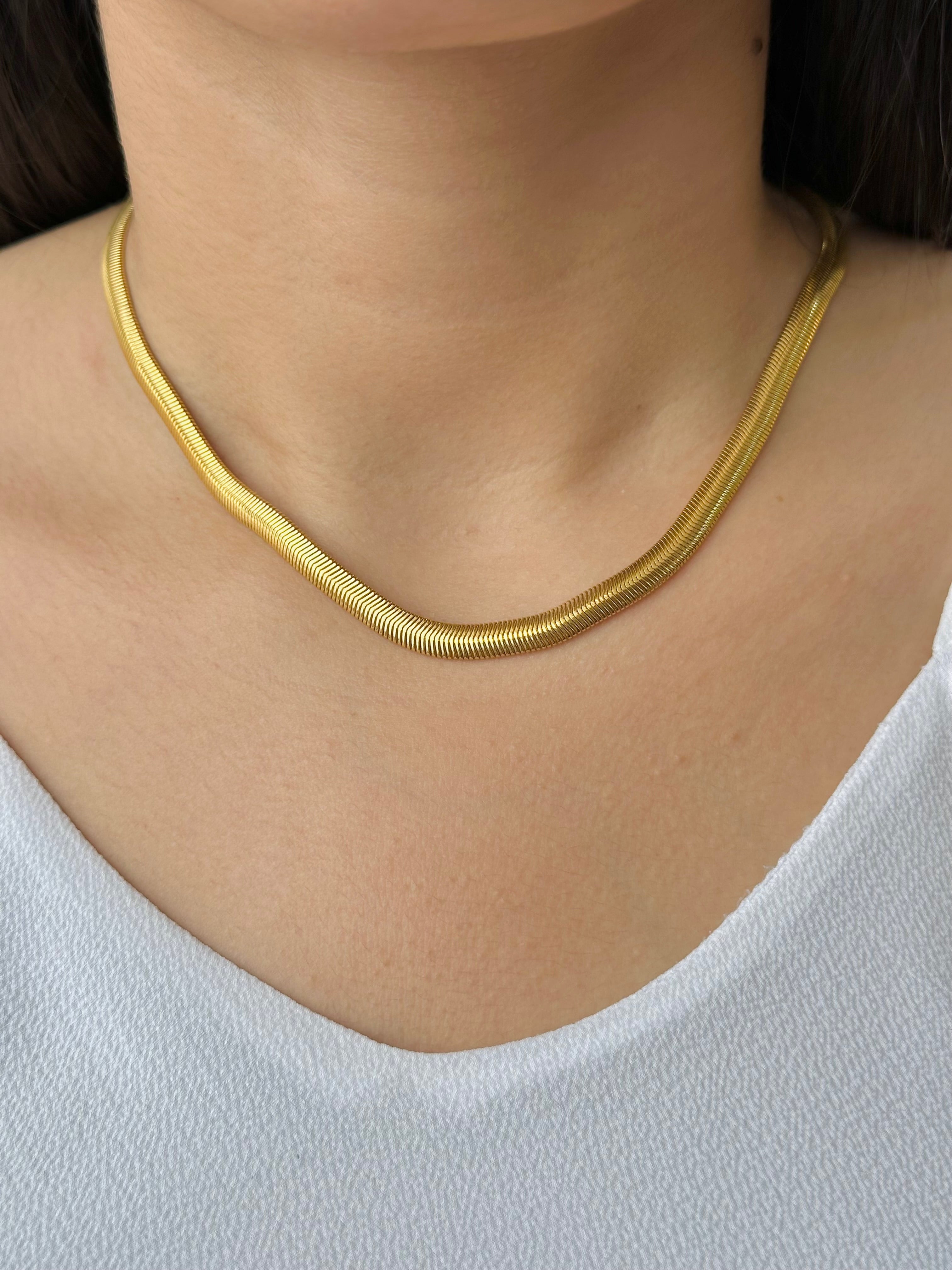 COLAR MALEAVEL 40CM C/ 5CM EXTENSOR BANHO OURO 18K