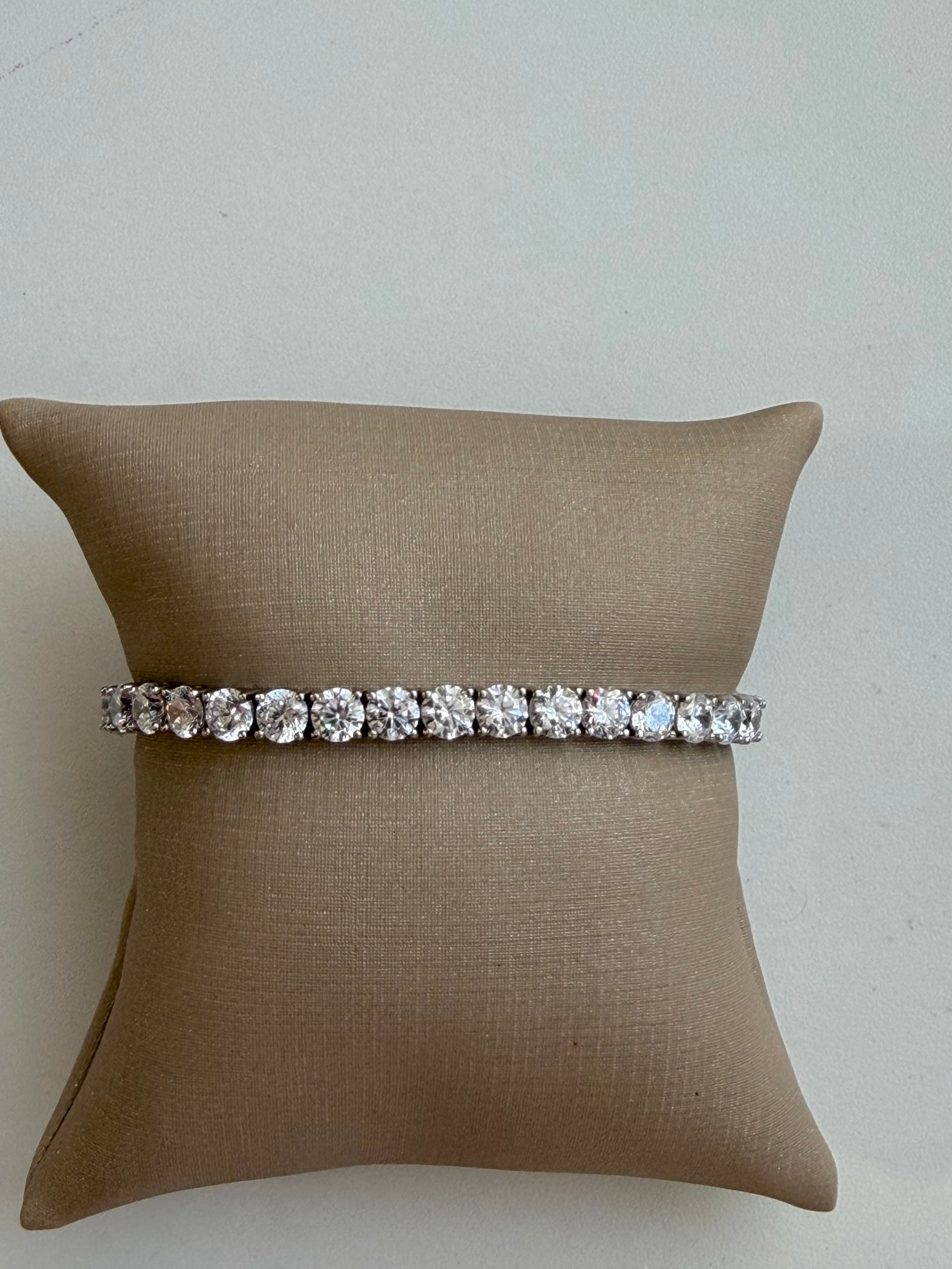 PULSEIRA RIVIERA 4 GARRAS 16/17 CM 5MM PRATA 925