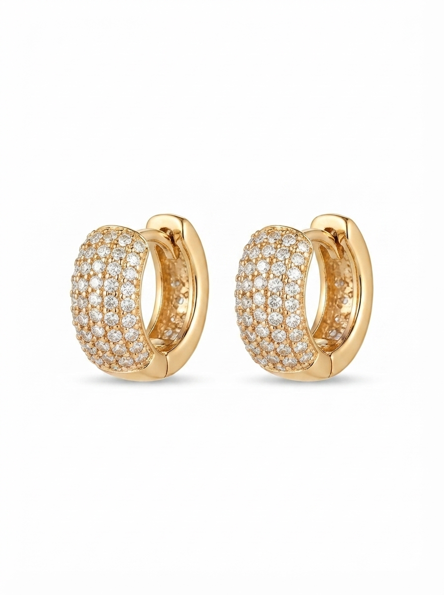 BRINCO TRIO DE ARGOLA CLICK BANHO OURO 18 k