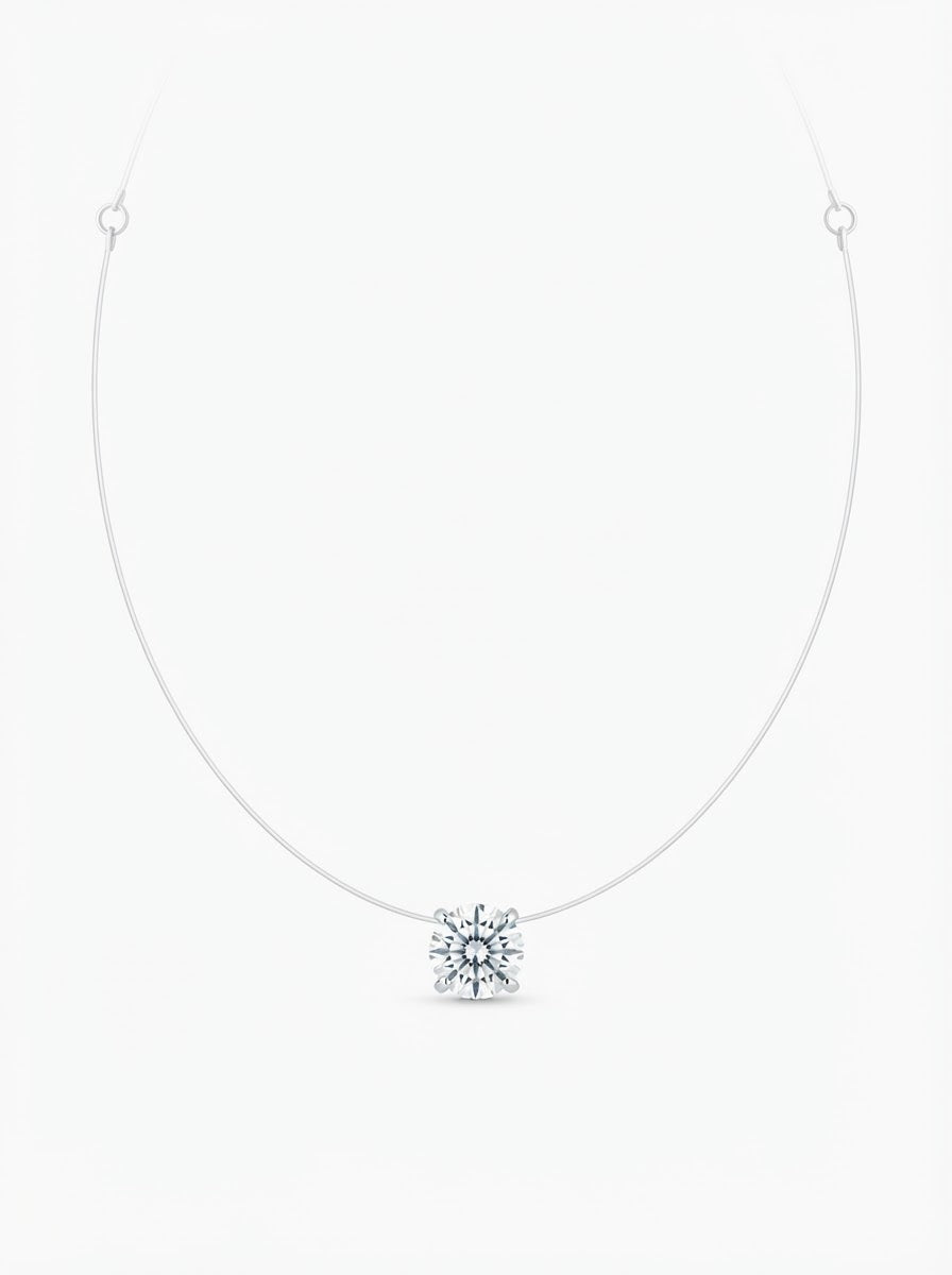 COLAR MOISSANITE PONTO DE LUZ 8MM SILICONE GLAM