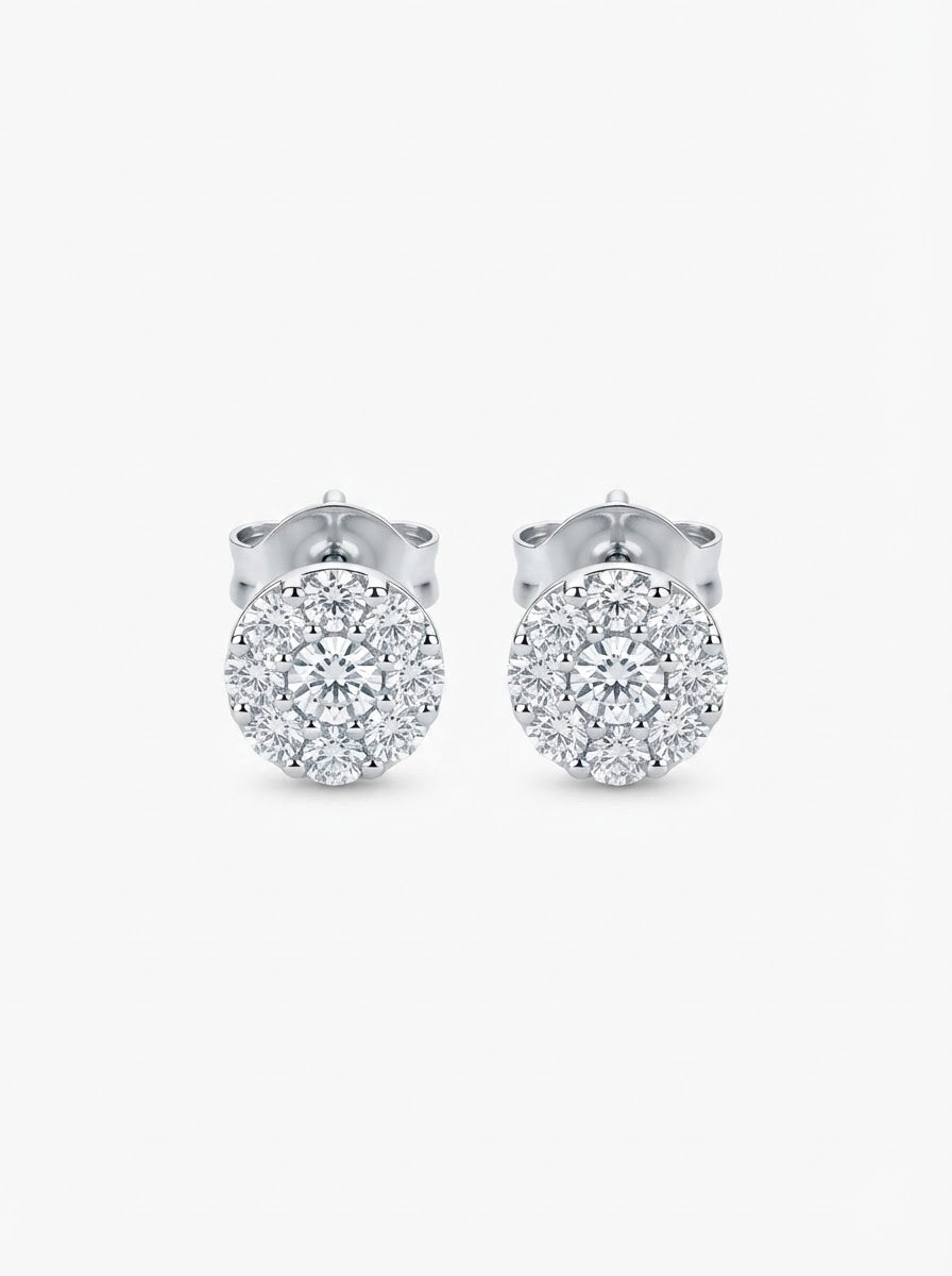 BRINCO MOISSANITE PONTO DE LUZ  6MM  PRATA 925