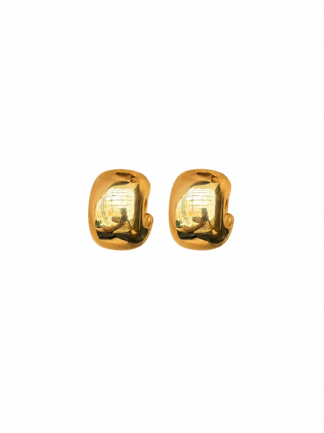BRINCO ARGOLA ROBUSTA P ABS BANHO OURO 18K 3,1 GR