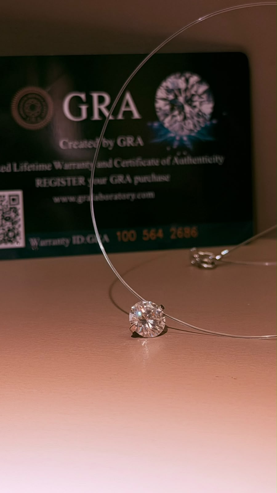 COLAR PONTO DE LUZ SILICONE MOISSANITE 8MM VX