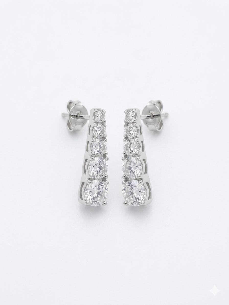 BRINCO EARHOOK 5 PEDRAS PRATA 925 5082