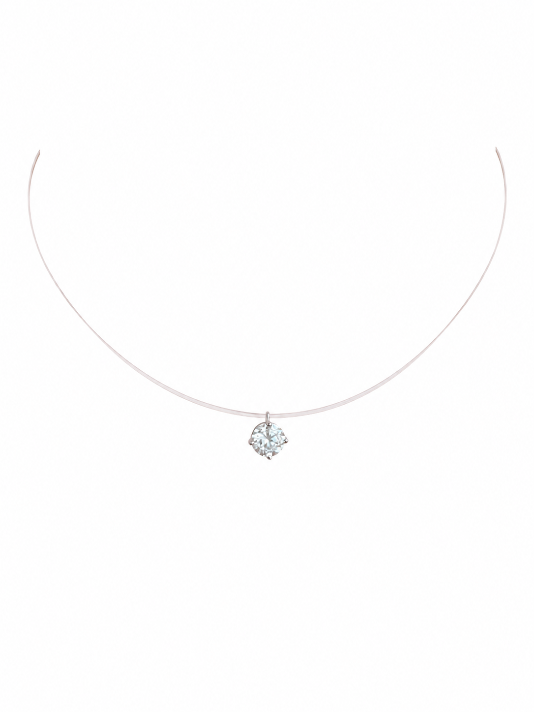 COLAR MOISSANITE  PONTO DE LUZ 9.5MM SILICONE GLAM