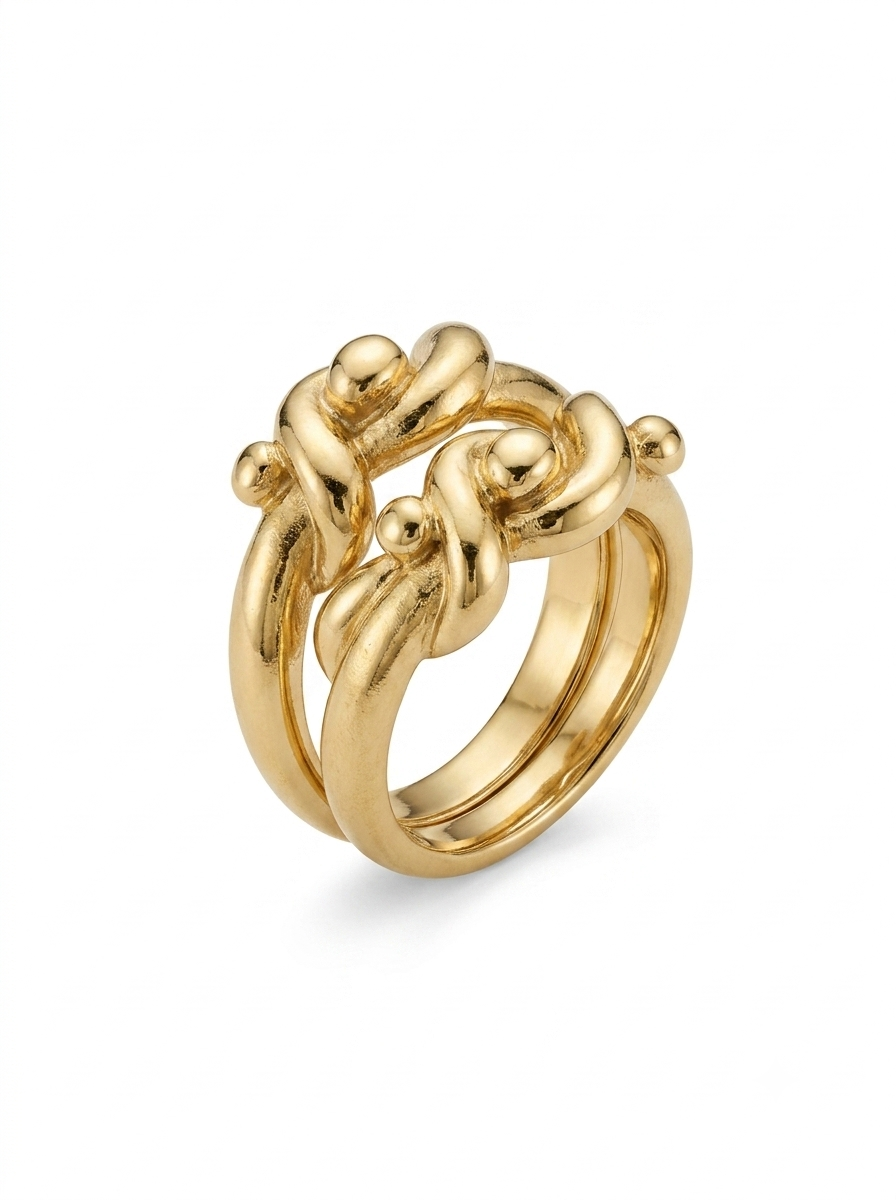 ANEL FLUXO DOURADO ANNA PRATA