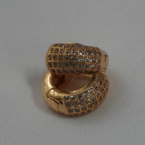 ARGOLA CRAVEJADA BANHO OURO 18K