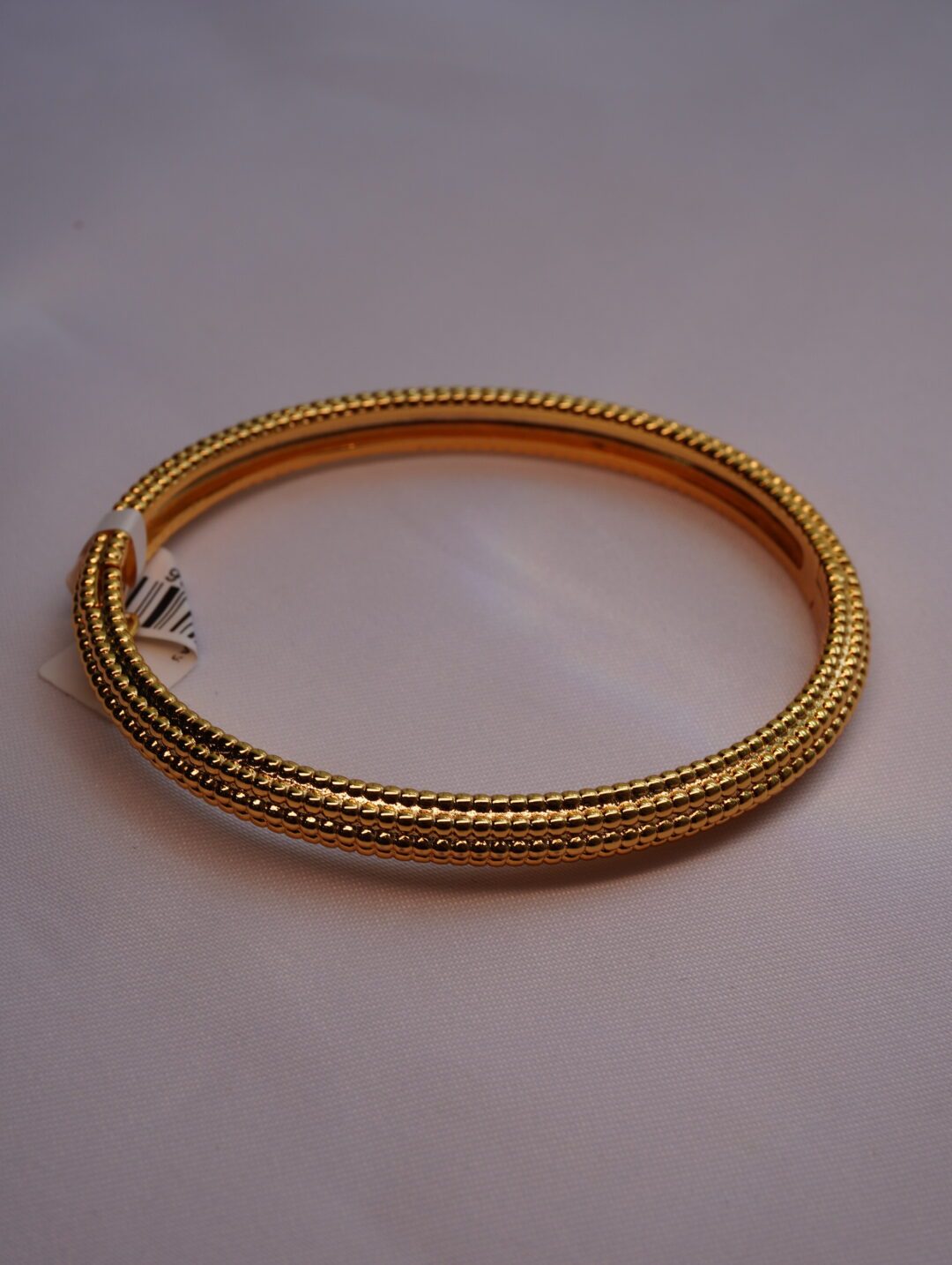 BRACELETE LISO COM ESFERAS BANHO OURO 18K