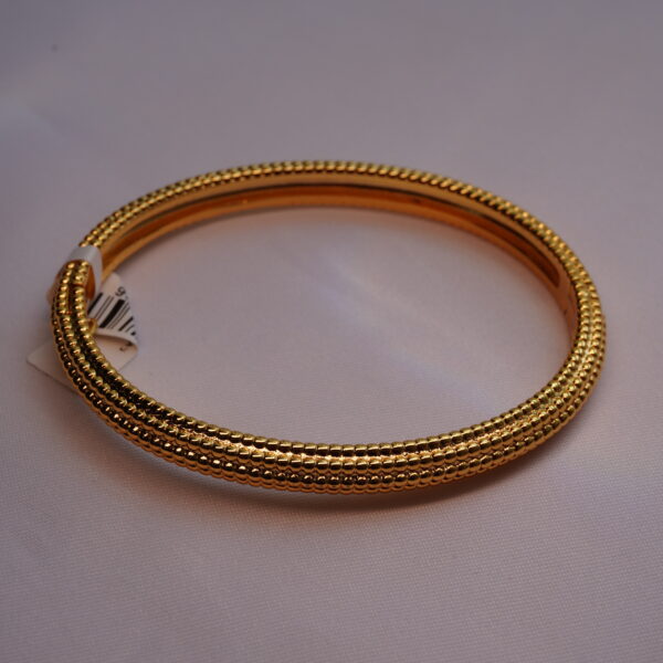 BRACELETE LISO COM ESFERAS BANHO OURO 18K