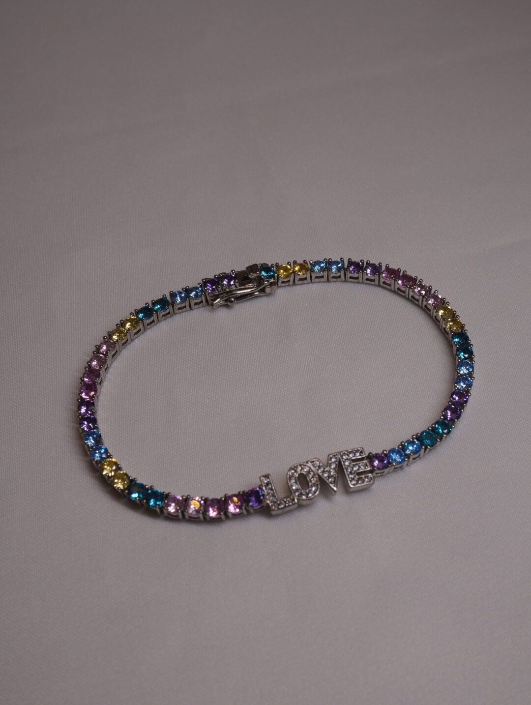 PULSEIRA RIVIERA LOVE  RAINBOW PRATA 925