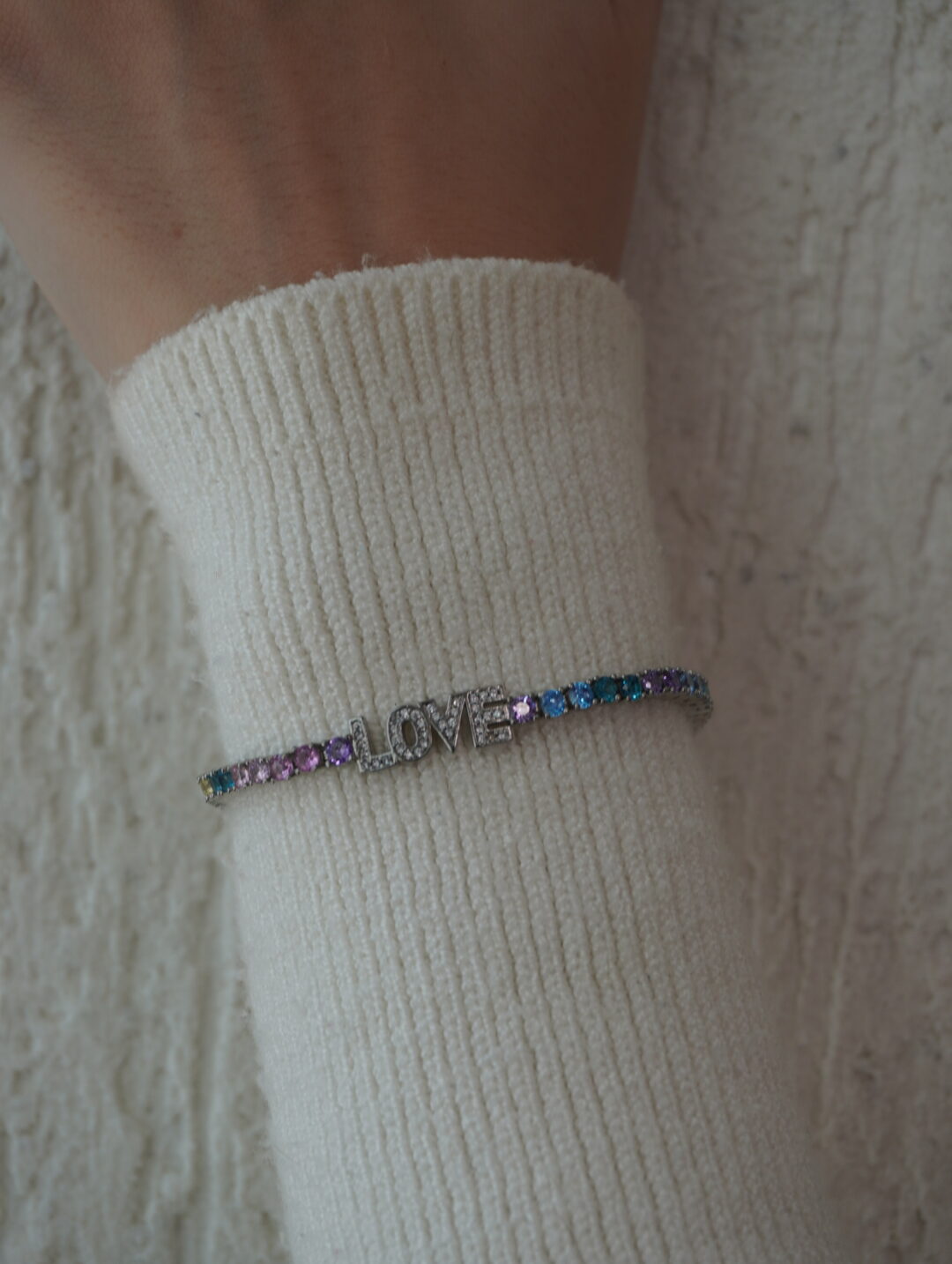 PULSEIRA RIVIERA LOVE  RAINBOW PRATA 925 - Imagem 2