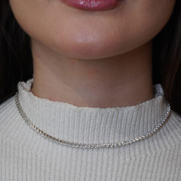 COLAR RIVIERA 2MM  3 GARRAS 42 CM PRATA 925 838482