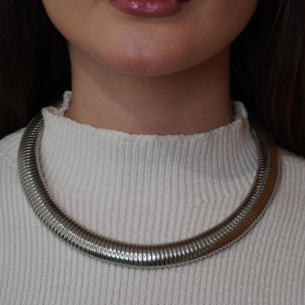 CHOKER MALHA BANHO RODIO