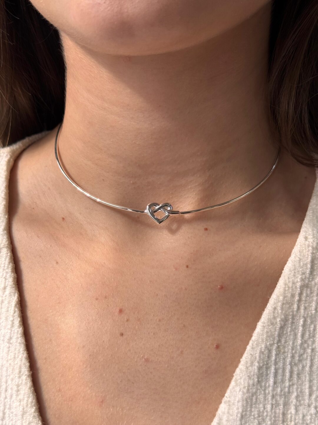 CHOKER MONIQUE SABOIA BANHO PRATA 1000
