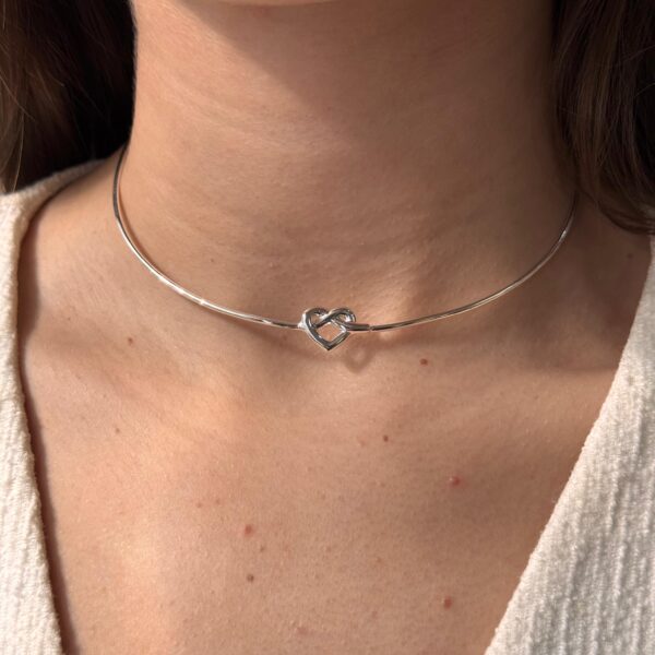 CHOKER MONIQUE SABOIA BANHO PRATA 1000