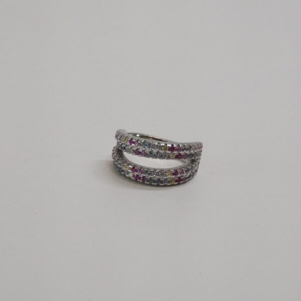 PIERCING CRAVEJADO COLORIDO PRATA 925 823384