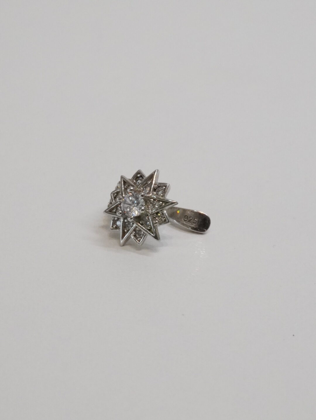 PIERCING FAKE ESTRELA CRAVEJADA PRATA 925