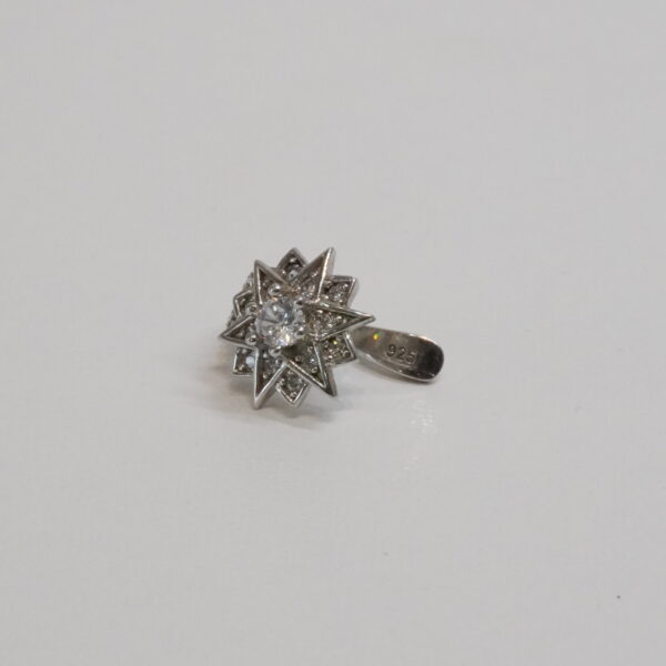 PIERCING FAKE ESTRELA CRAVEJADA PRATA 925