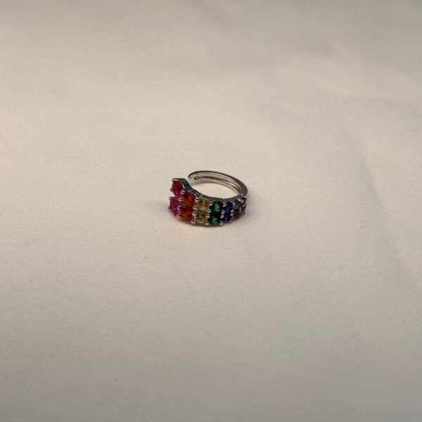 PIERCING FAKE CRAVEJADO RAINBOW PRATA 925 816403