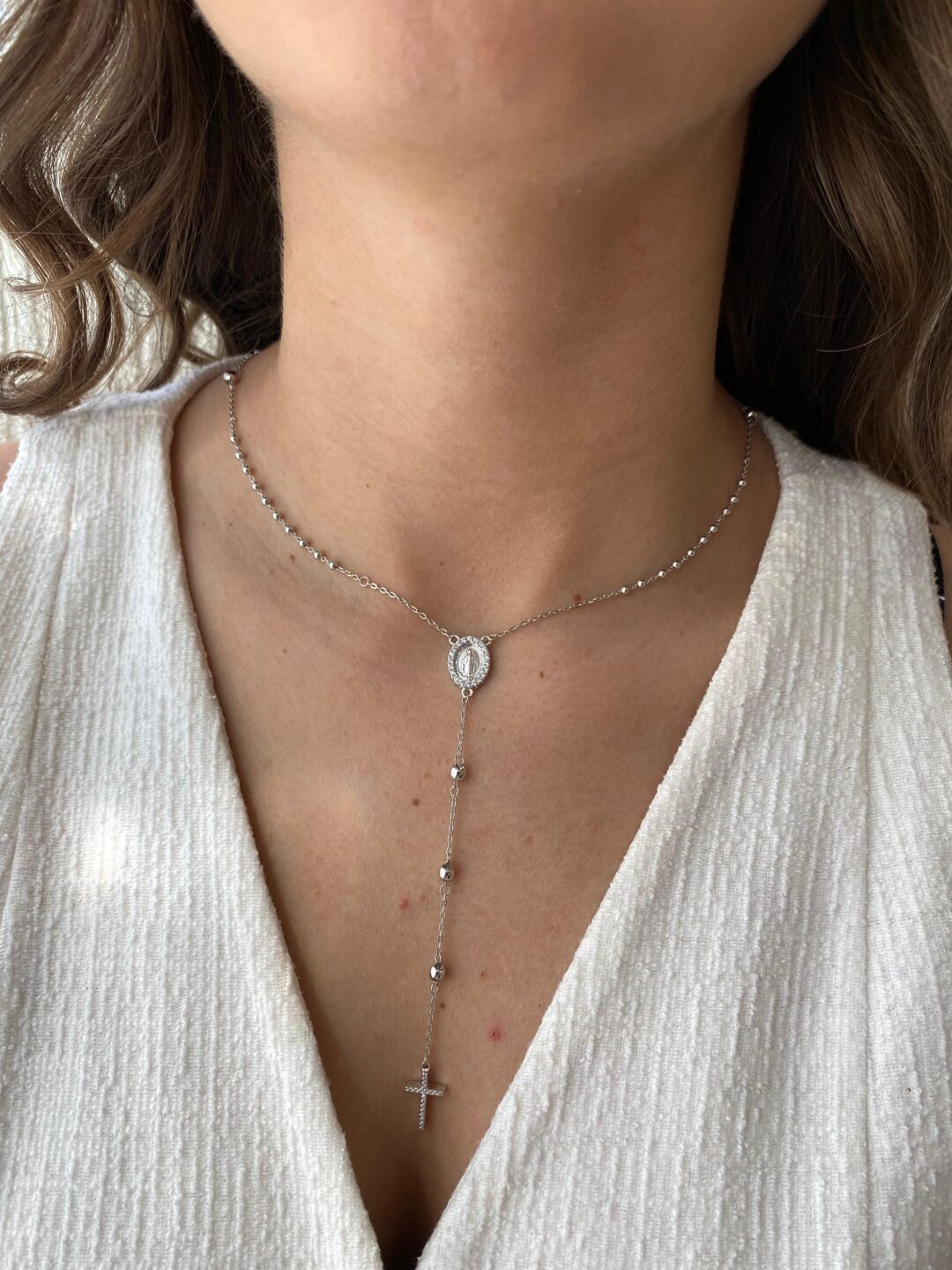 TERÇO ELOS PORTUGUES NOSSA SENHORA PRATA 925 836281