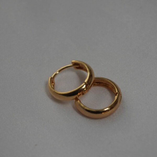 ARGOLA LISA P BANHO OURO 18K