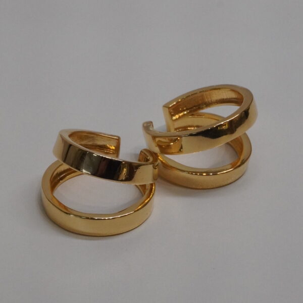 BRINCO FAKE LISO FABIANA BANHO OURO 18K