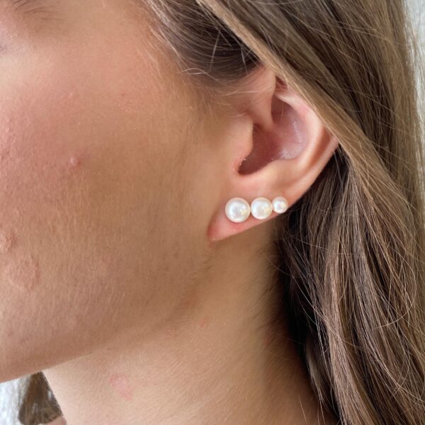 BRINCO EARCUFF TRES PEROLAS PRATA 925 806739