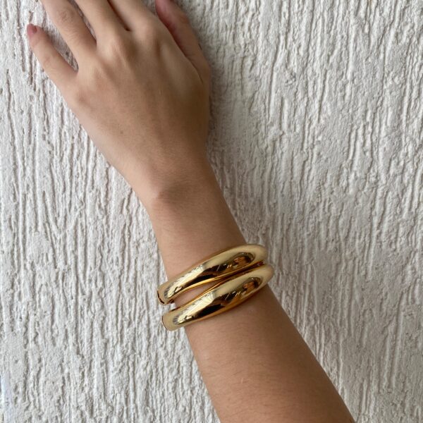 BRACELETE LISO BANHO OURO 18K